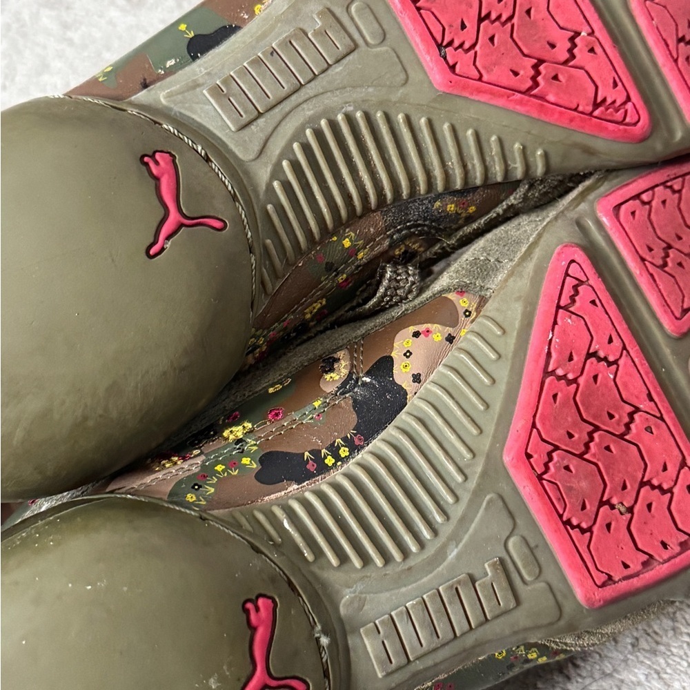 Puma X Mihara Yasuhiro Green and Brown Camouflage Sneakers - Picture 7 of 10